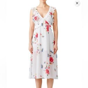 ASTR The Label MILANI Open Back Dress light blue